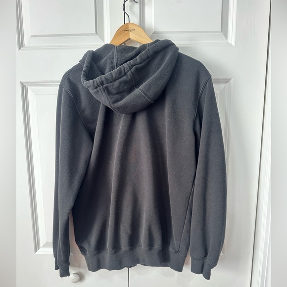 Carhartt Original Fit Zip Up Hoodie Gray Black Sweatshirt Small - Picture 2 of 6